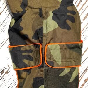 Zoomies Camouflage Dog Rain Jacket with Orange Trim